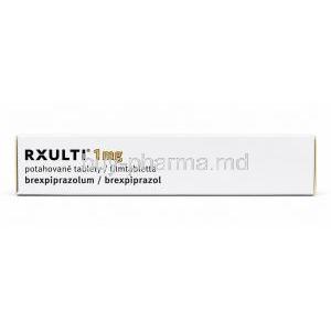 Rxulti, Brexpiprazole 1 mg, Otsuka Pharmaceutical EU, Box top view