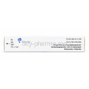 Rxulti, Brexpiprazole 1 mg, Otsuka Pharmaceutical EU, Box bottom view