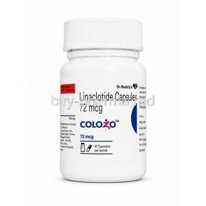 Colozo, Linaclotide 72 mcg,Dr.Reddy’s, Bottle front view