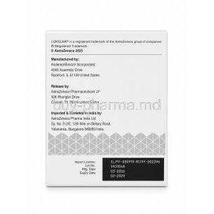 Lokelma Powder for suspension, Sodium Zirconium Cyclosilicate 5 g, Box back view