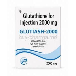 Glutiash 2000 Injection, Glutathione 2000mg, Packaging front
