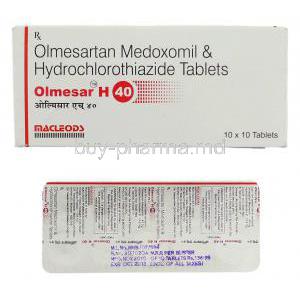 Olmesar-H,  40 Generic Benicar Hct,  Olmesartan / Hydrochlorothiazide
