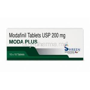 Moda plus, Modafinil 200mg, Front view