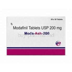 Moda Ash 200, Modafinil 200mg, Box front