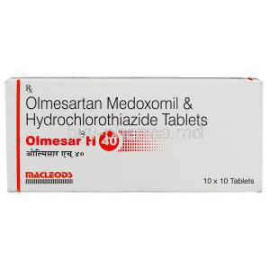 Olmesar-H,  40 Generic Benicar Hct,  Olmesartan / Hydrochlorothiazide Box