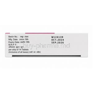 Dapader 5, Dapagliflozin 5mg, 14 tablets, Elder Project Ltd, Box information, Mfg date, Exp date