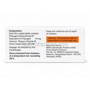 Prasudoc 10, Prasugrel 10 mg, Product information view