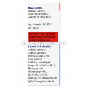 Epiduo Forte Gel, Adapalene 0.3% / Benzoyl Peroxide 2.5%, Gel 30 g, Galderma, Box information, Waining
