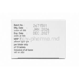 Tamsukem 0.4, Tamsulosin 0.4 mg, Alkem Laboratories Ltd, Box information, Mfg date, Exp date
