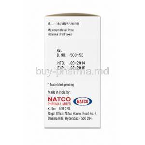Xpreza, Generic Vidaza, Azacitidine 100mg vial, Box information