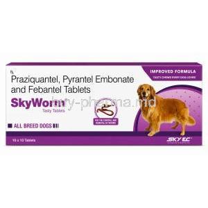SkyWorm Pet Tablet, Praziquantel/ Pyrantel Pamoate/ Febantel