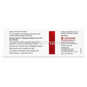 Lirafit Prefilled Pen Injection, Liraglutide 6mg/ mL, Pre-filled pen Injection 3 ｍL, Glenmark Pharmaceuticals, Storage and Manufacturer Information