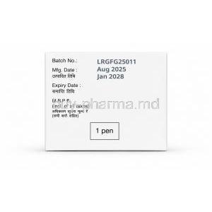 Lirafit Prefilled Pen Injection, Liraglutide 6mg/ mL, Pre-filled pen Injection 3 ｍL, Glenmark Pharmaceuticals, Mfg and Exp date