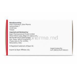 Nubeqa, Darolutamide 300 mg, Bayer, Box information, Manufacturer