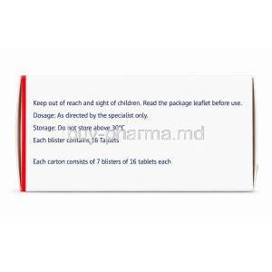 Nubeqa, Darolutamide 300 mg, Bayer, Box information, Storage