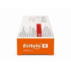 Ecitelo 5, Escitalopram 5mg, Mankind Pharma, Box side view