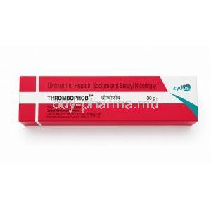 Thrombophob Ointment, Heparin Sodium 50 IU/g / Benzyl Nicotinate 2 mg/g, Box