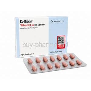Co-Diovan, Valsartan 160mg/ Hydrochlorothiazide 12.5mg,Novartis Box, Blisterpack
