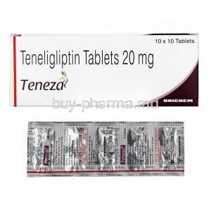 Teneza, Teneligliptin 20mg box and tablets