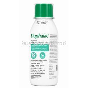 Duphalac Oral Solution Lemon Flavor, Lactulose 3.335 g/5 mL, Oral Solution 150mL, Abbott, Bottle information, Dosage