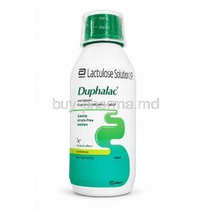 Duphalac Oral Solution Lemon Flavor, Lactulose 3.335 g/5 mL, Oral Solution 150mL, Abbott, Bottle front view