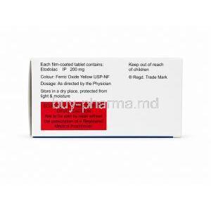 Etova 200, Etodolac Tablets 200 mg, Product Information