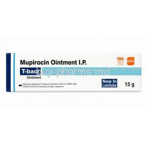 T-Bact Ointment, Mupirocin 2%, Ointment 15 g, GSK, Box front view