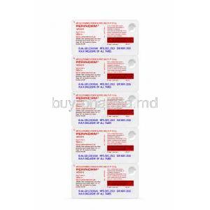 Perinorm, Metoclopramide 10 mg, Ipca Laboratories, Tablet blister pack back view