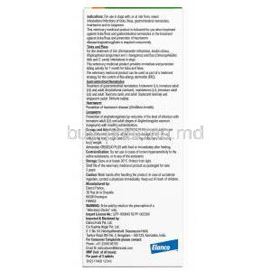 Credelio Plus  for Medium Dogs (5.5 kgs - 11 kgs) 3 chewable tablets,  Elanco India, Box information