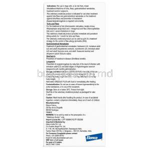 Credelio Plus  for large dogs (11 kgs - 22 kgs)   3 chewable tablets, Elanco India, Box information