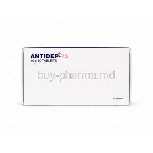 Antidep, Imipramine Hydrochloride 75mg, Torrent Pharma, Box