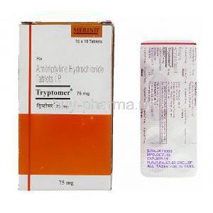 Trypotmer, Generic Amitrip,  Amitriptyline 75 Mg