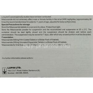 Annita,  Generic Alinia,   Nizonide Information Sheet 8