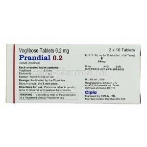 Prandial,  Generic  Volibo,  Voglibose Cipla Manufacturer