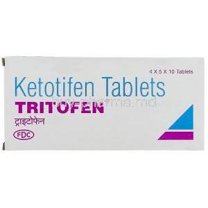 Tritofen,  Generic  Zaditen,  Ketotifen Box