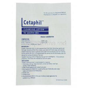 Cetaphil Moisturizer Lotion Information Sheet 1