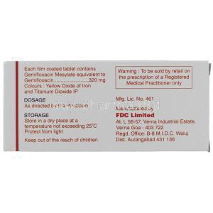 Zemi,  Generic Factive,  Gemifloxacin FDC Manufacturer