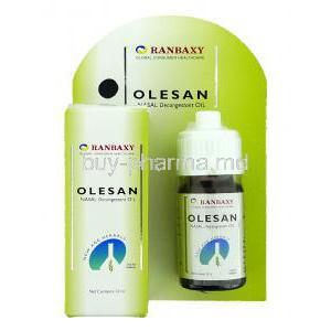 Olesan Nasal Decongestant Oil Bottle And Box