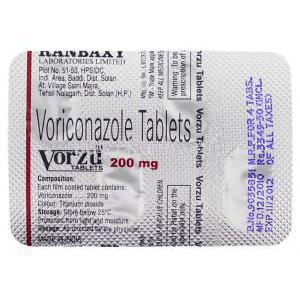 Vorzu,  Generic  Vfend,  Voriconazole Packaging