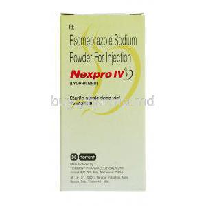 Nexpro IV, Generic Nexium Esomeprazole Injection box