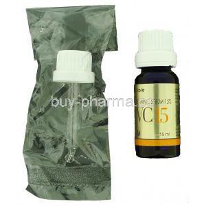 VC 15 Vitamin C Serum bottle and dropper