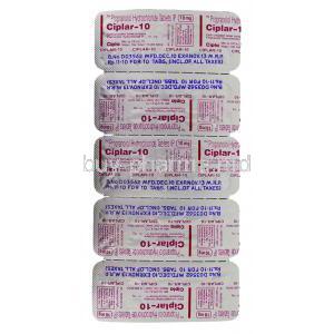 Ciplar 10, Generic Inderal. Propranolol 10 mg packaging