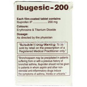 Ibugesic,  Ibuprofen  200 Mg Box Information