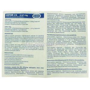 Cefor, Cefpirome 1 gm Injection information sheet 1