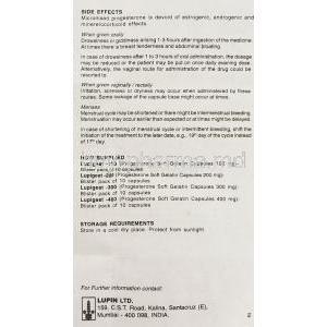 Generic Prometrium, Micronized progesterone information sheet 4