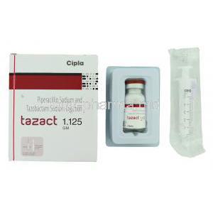 Tazact 1.125, Generic Pipracil, Piperacillin/ Tozobactum  Injection