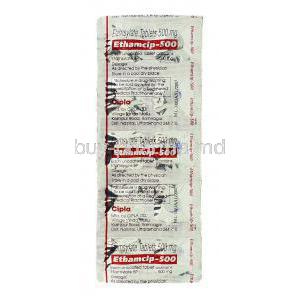 Ethamcip 500, Etamsylate 500 mg packaging