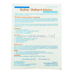 Shaltop - A, Minoxidil, Tretinoin, Azelaic Acid information sheet