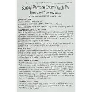 Brevoxyl Creamy Wash information sheet 1