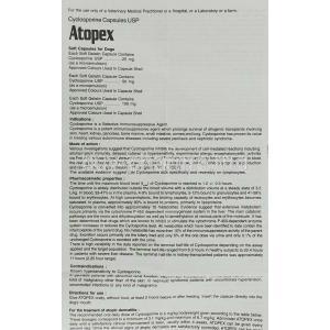 Atopex, Generic Atopica, Cyclosporin information sheet 1